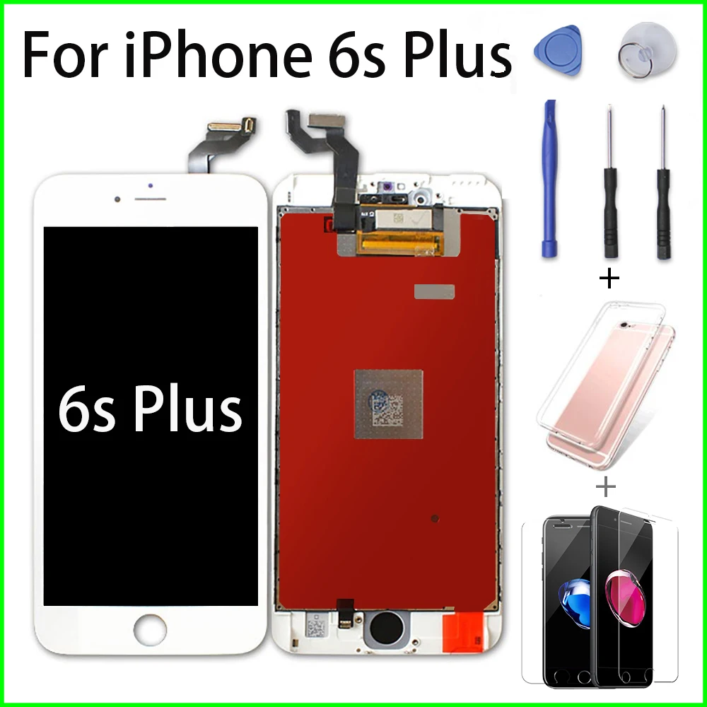 Черный/белый Pantalla lcd для iPhone 6S Plus 3D экран дисплей Мобильный телефон дигитайзер без