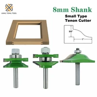 8mm shank 3pcs door panel cabinet tenon router bit cabinet rail stile set panel raiser ogee milling cutter for wood lt110