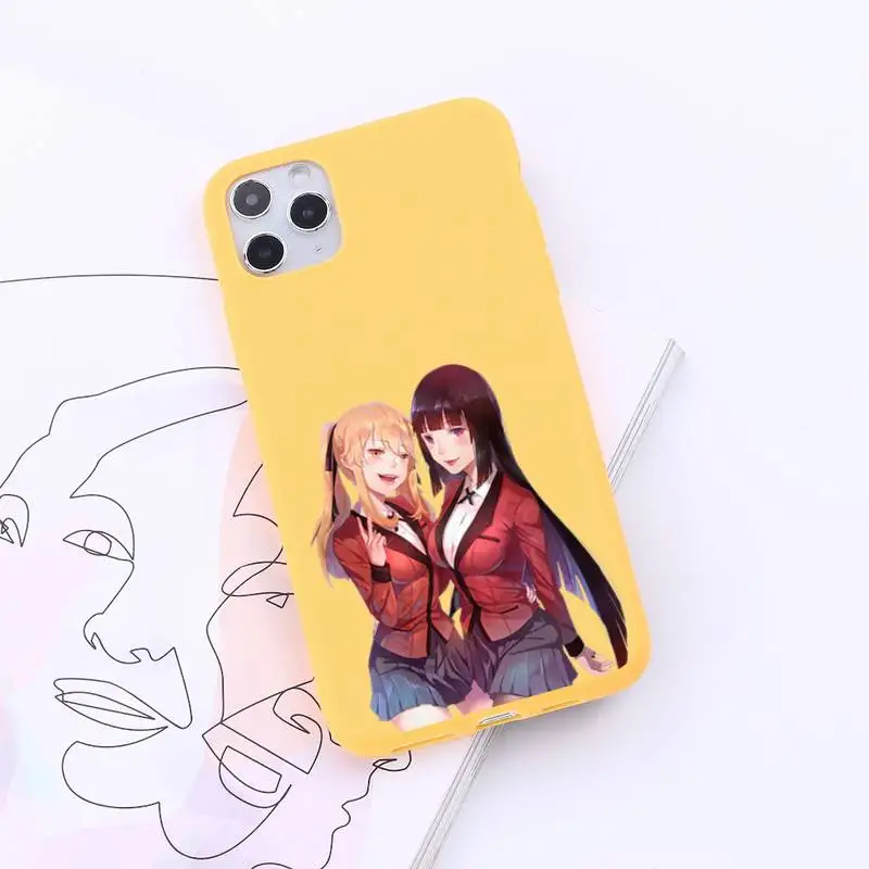 

Kakegurui Japan Anime Phone Case Candy Color for iPhone 6 7 8 11 12 s mini pro X XS XR MAX Plus