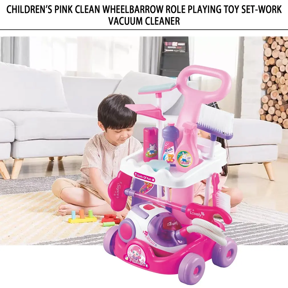 

Gardening Trolley Simulation Vacuum Repair Kids Cleaning Set Watering Shovel Prepared Trolley Toys Watering Shovel Trolley Toys