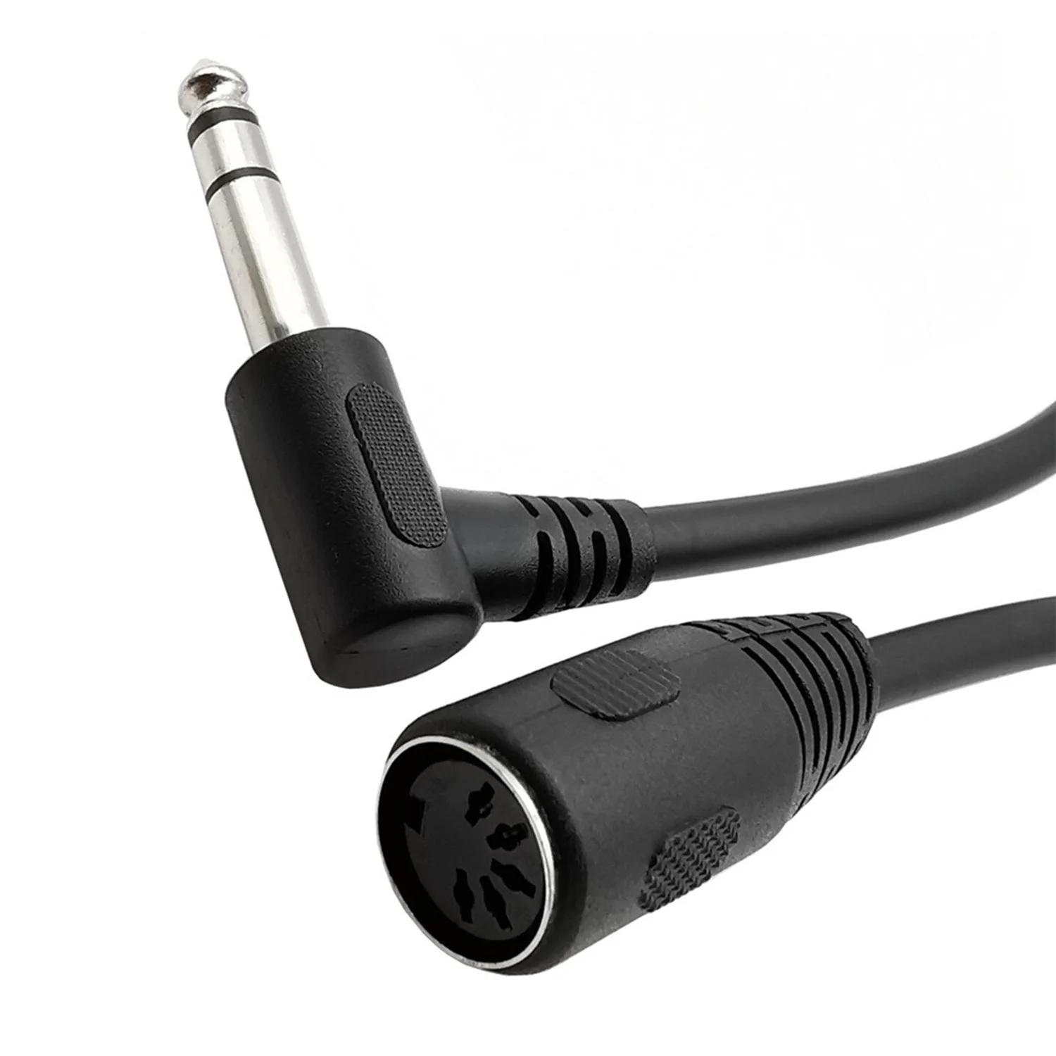 Переходник 6 35 мм 1/4 дюйма под прямым углом со штекером стерео на Din MIDI 5 контактный