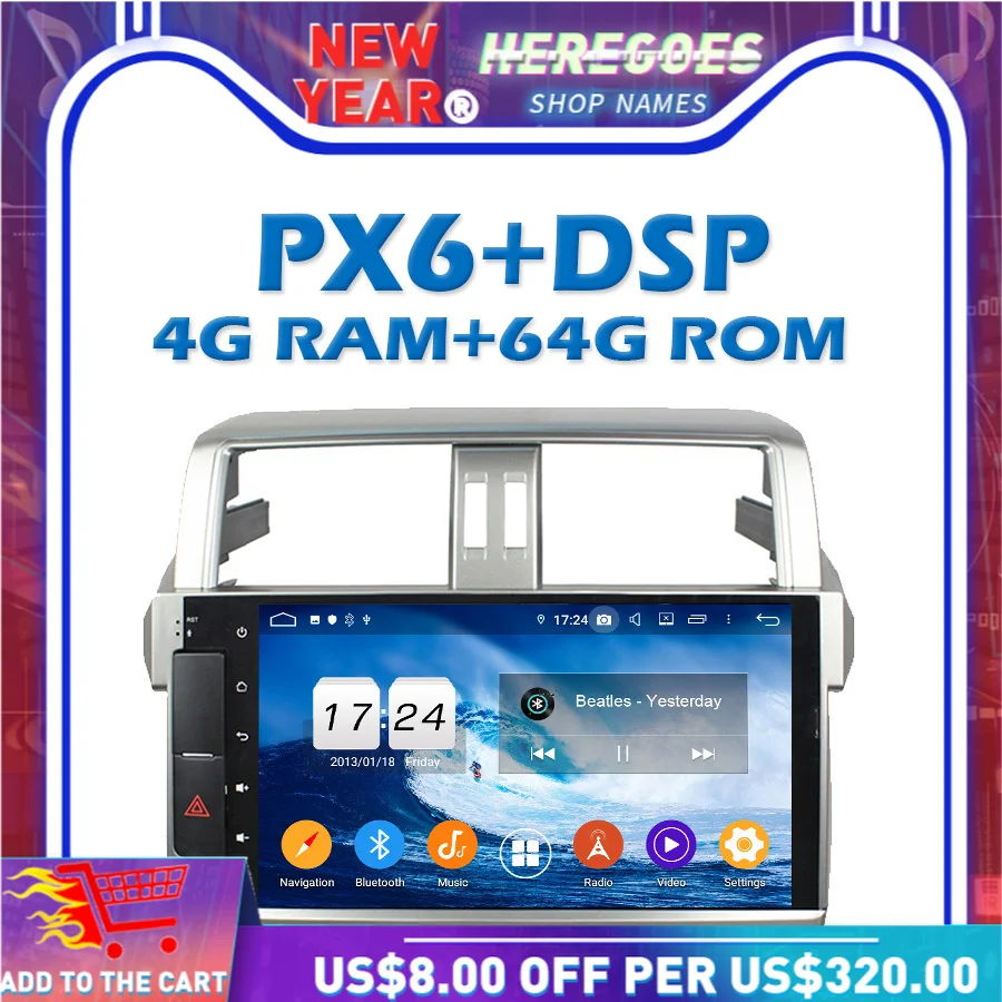 PX6 автомобильный DVD плеер DSP IPS Android 10 0 + 6 Встроенная память Wi Fi Bluetooth 5 RDS Авто радио