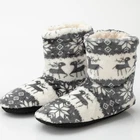 Женские зимние тапочки, меховая обувь, женские теплые меховые сланцы, рождественские носки, модные тапочки, женские тапочки 2021