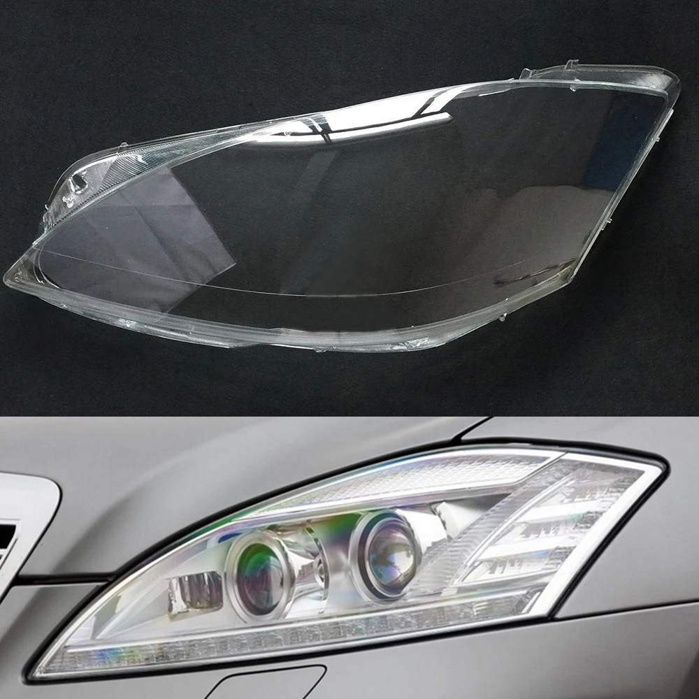 Driver Side Для Mercedes-Benz W221 S280 S300 S350 S500 2011 2012 2013 Автомобильные фары прозрачные линзы Авто оболочка Крышка - Цвет: Driver Side