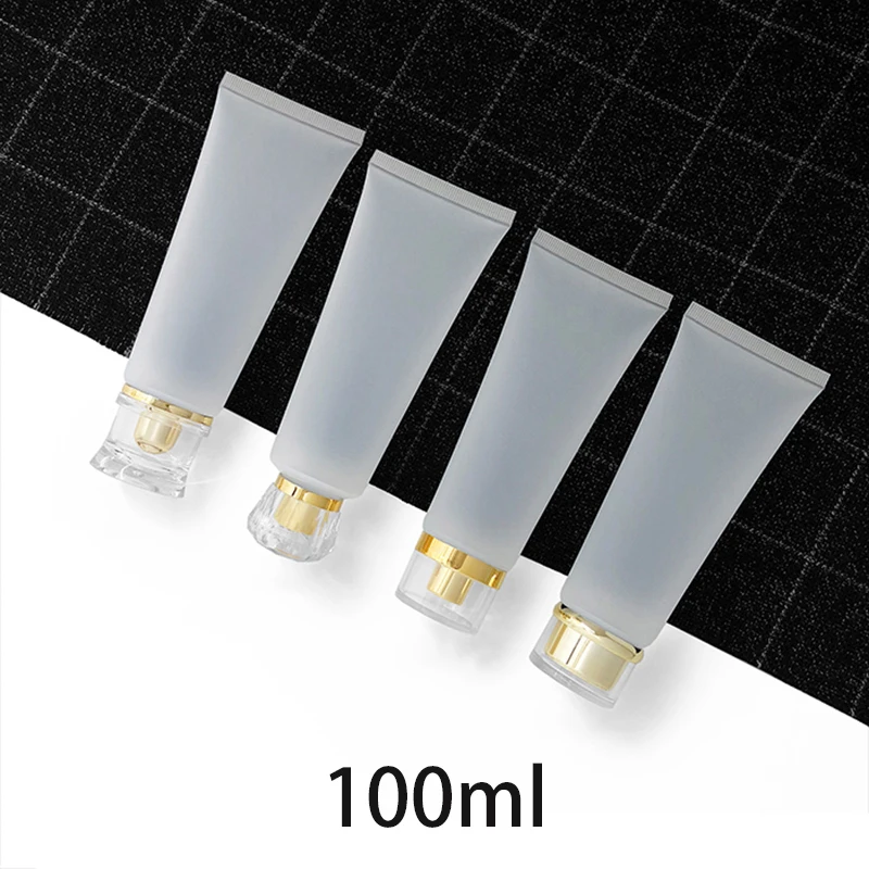 

100ml Matte Plastic Container 100g Empty Cosmetic Squeeze Bottle Cleanser Lotion Aloe Cream Travel Packaging Frost Tube