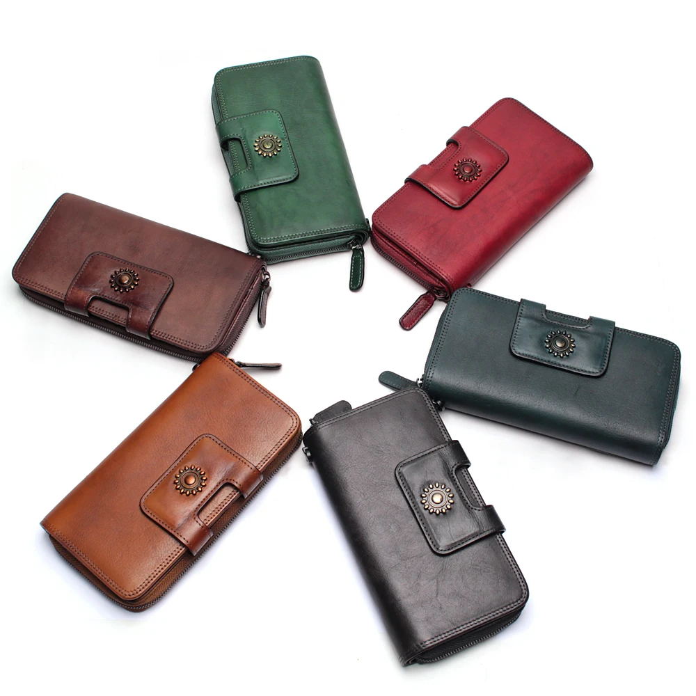 Многофункциональный кошелек ручной росписи вместительные винтажные женские