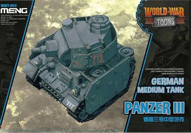 

Meng Model WWT-005 German Medium Tank Panzer III (Q Edition) World War Toons AAA