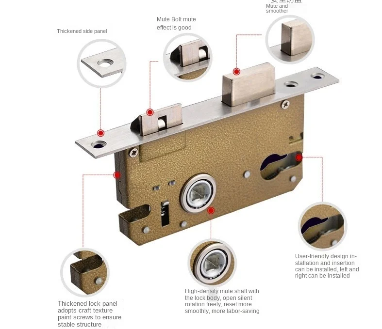 Высококачественный 304 замок с ручкой из нержавеющей стали модный деревянный