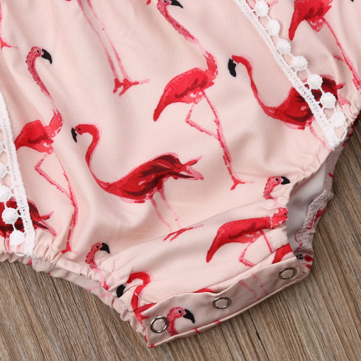 Милый комбинезон с принтом фламинго для новорожденных девочек от 0 до 18 месяцев