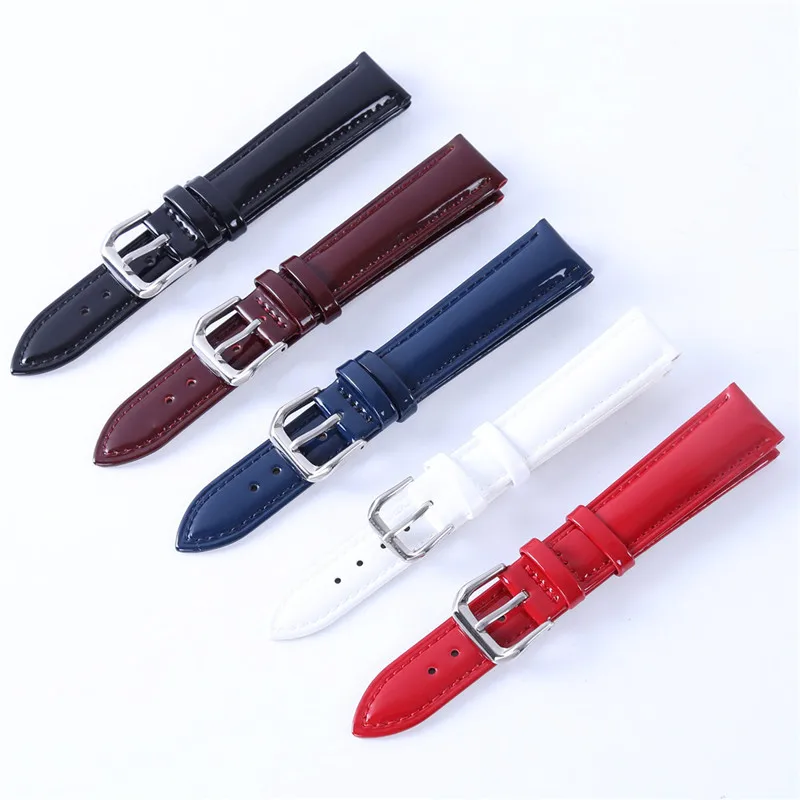 Ремешок кожаный универсальный для наручных часов браслет с гладкой поверхностью