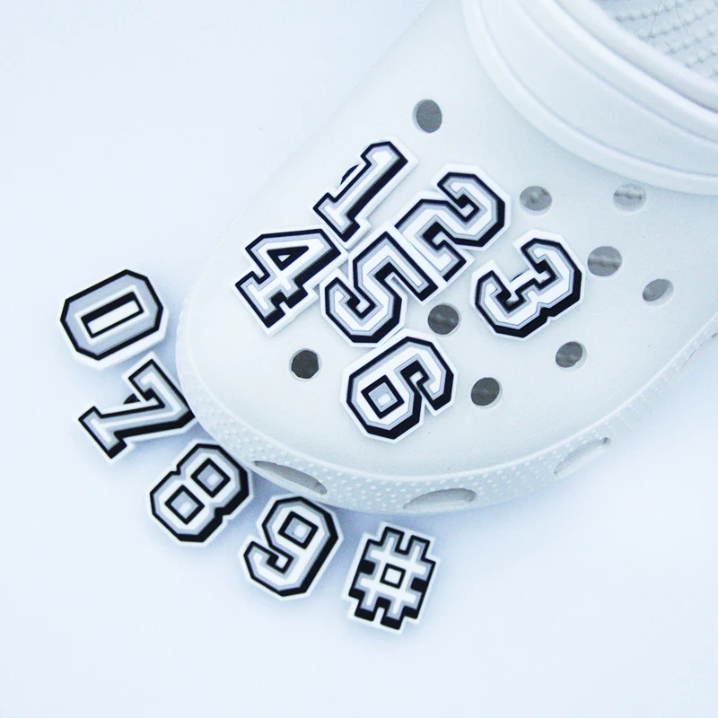

Crocodile Skin Gibbs Childrenâ€™s Party X-Mas Sells 1 Piece Of PVC Shoe Decorations Digital Shoe Buckle Decoration Accessories