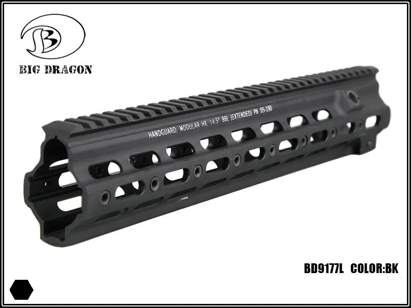 Большой SMR рельс G стиль 10,5 дюймов для HK416 - Цвет: BLACK 14.5 inch