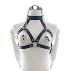 Новинка Черный Кожаный чокер в стиле панк ожерелье воротник верхняя нагрудная повязка ремни на грудь для женщин