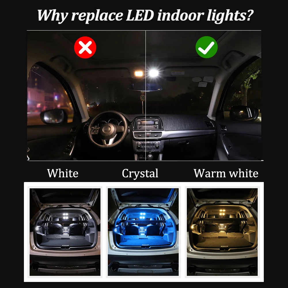 BMTxms 22Pcs Car LED Interior Light Kit For Audi A8 S8 D3 4E Quattro Saloon 2003-2010 License Plate Lamp Auto accessories | Автомобили и