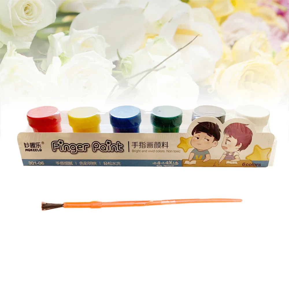 

6 pcs Colorful Finger Painting Diy Safe Washable Finger Painting Educational Color Graffiti Painting for Kids Baby