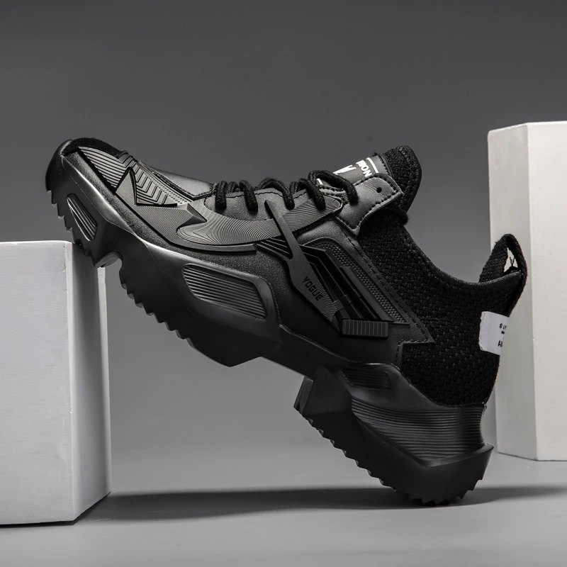 Sainimo/2019 модные кроссовки на толстой платформе мужская повседневная обувь Мужская