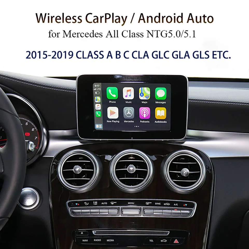 Беспроводная Автомобильная Мультимедийная головка Apple CarPlay Android интерфейс задней