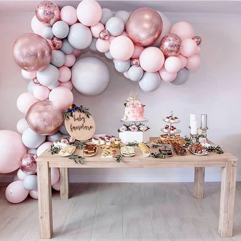 

Doubled Dusty Pink Balloon Garland Wedding Decoration Double Blush Nude Ballon Arch Baby Shower DIY Birthday Party Decor
