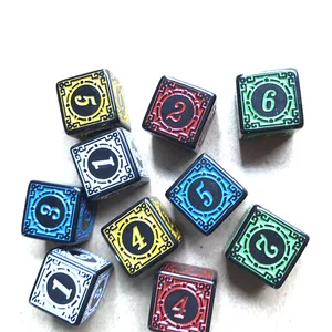 10 шт. цифровые кости креативного дизайна забавные игровые аксессуары 16*16 мм