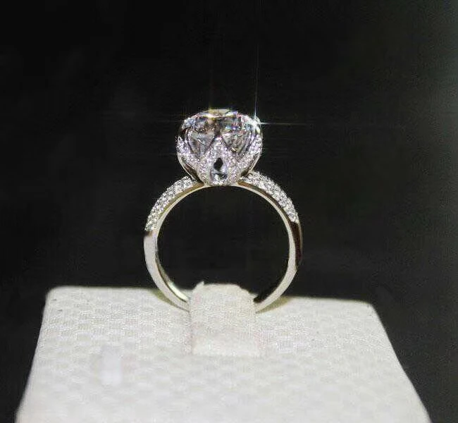 

CAR008 Бесплатная доставка! Роскошные Искусственные кольца 4 карата 10 мм для женщин, огромные кольца