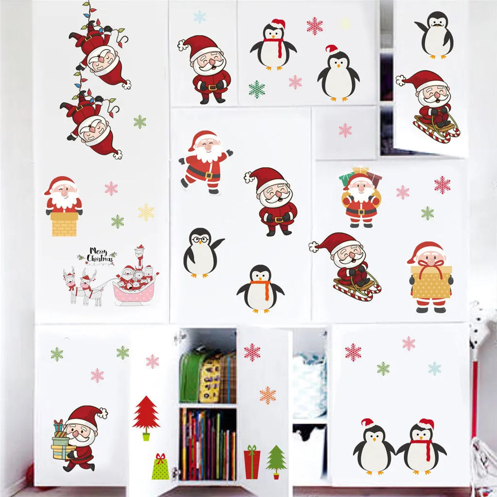 Наклейки на окна Рождественские декоративные наклейки сделай сам