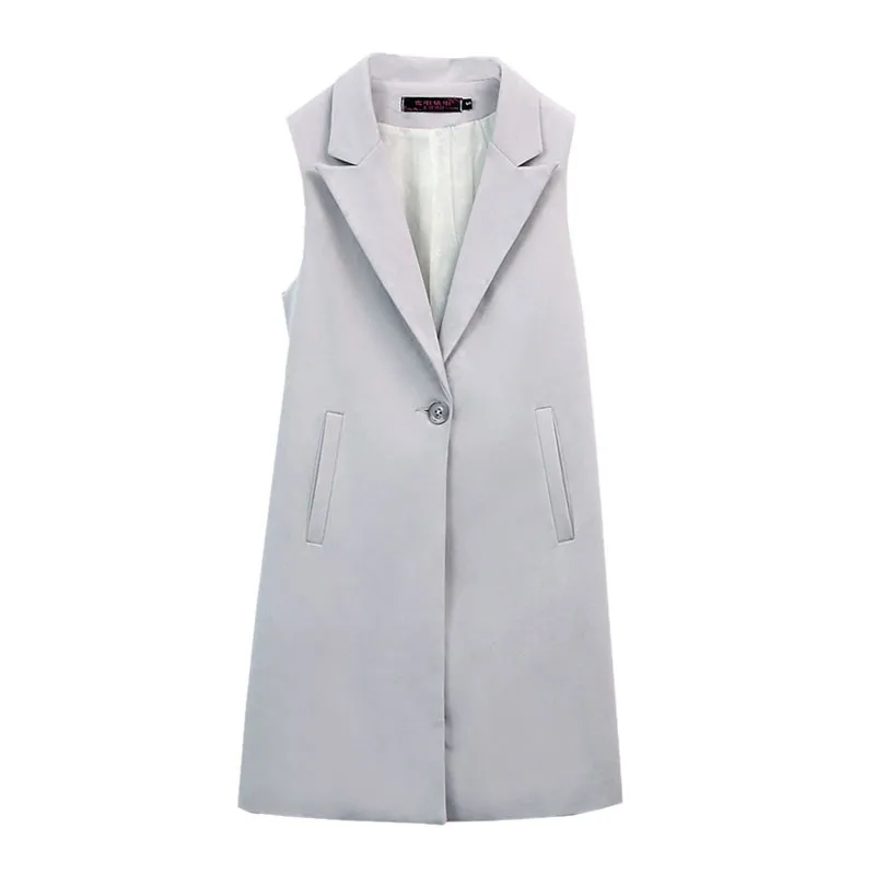Элегантный женский костюм VANGULL весенне-осенний жилет без рукавов блейзер