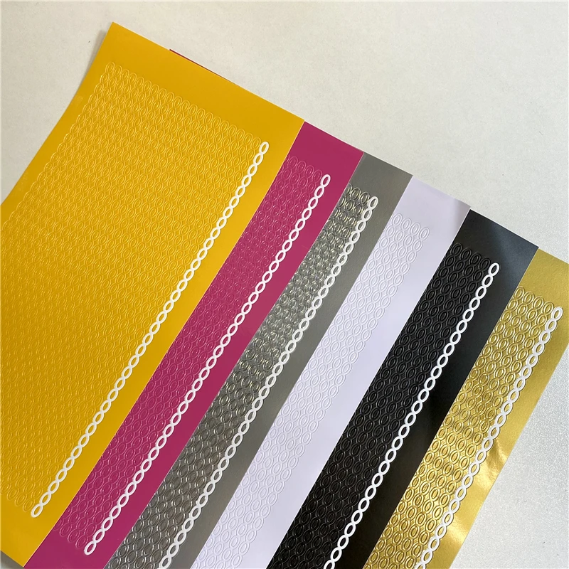 Korean Ins Bronzing Striped Chain Stickers DIY Creative Hand Account Handmade Materials Deco Sticker Stationery Personalized | Канцтовары