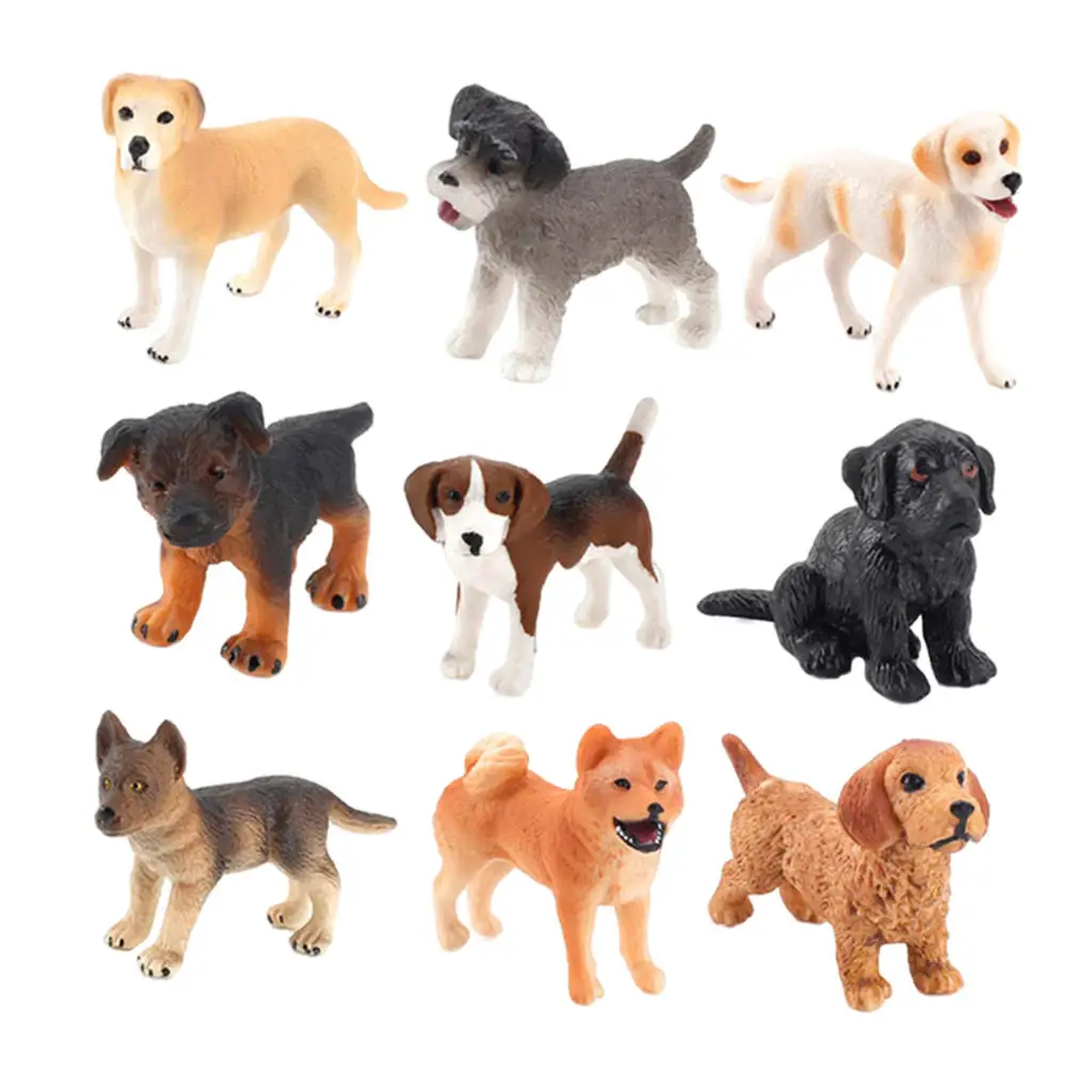

9 шт., реалистичные фигурки собак для украшения дома