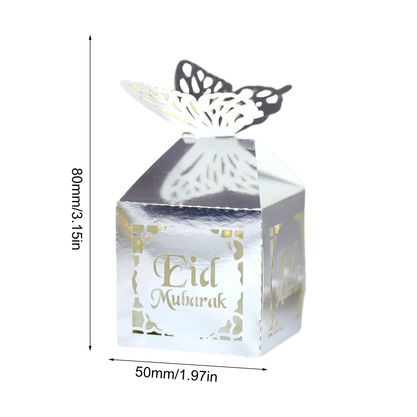

50PC candy box Eid Snack Container Muslim Confectionery Box Openwork Gift Boxes Muslim Ramadan festival decoration storage Box