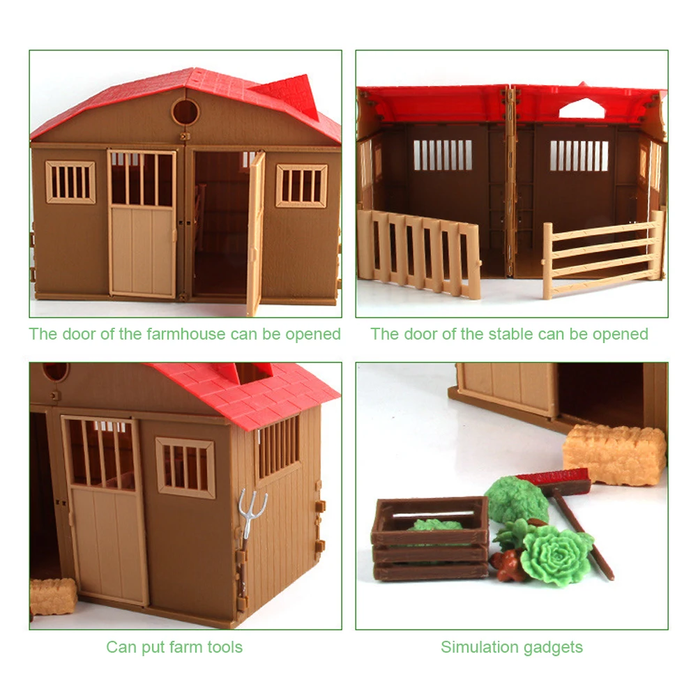 Набор моделей фермерской сцены Детская имитация фермы игрушка микро ландшафтное
