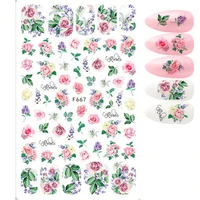 3d nail sticker decals fashion butterfly flowers nail art decorations stickers sliders manicure accessories nails