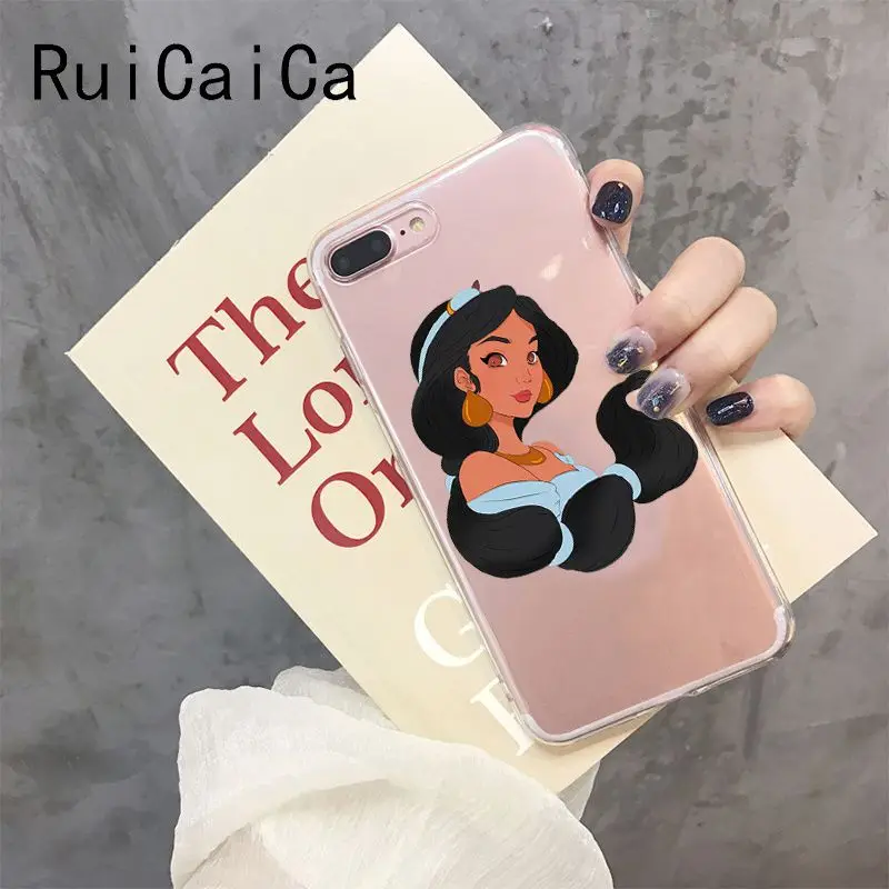 RuiCaiCa Алладин Принцесса Жасмин ТПУ Мягкий силиконовый чехол для телефона iPhone 8 7 6 6S