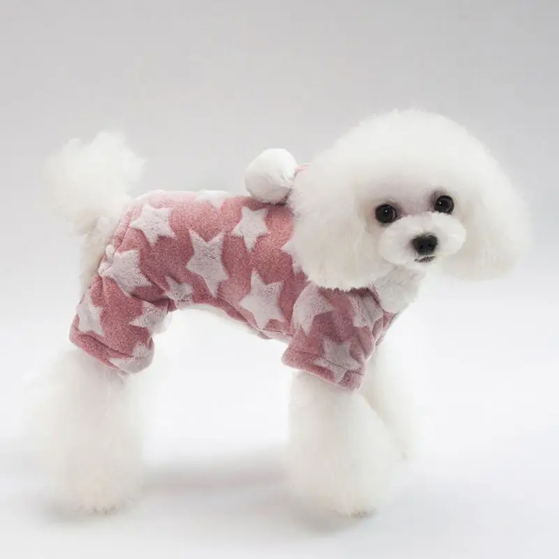 Новый fashionPet на осень зиму со звездами в четырех ногах для флис розовые зеленые