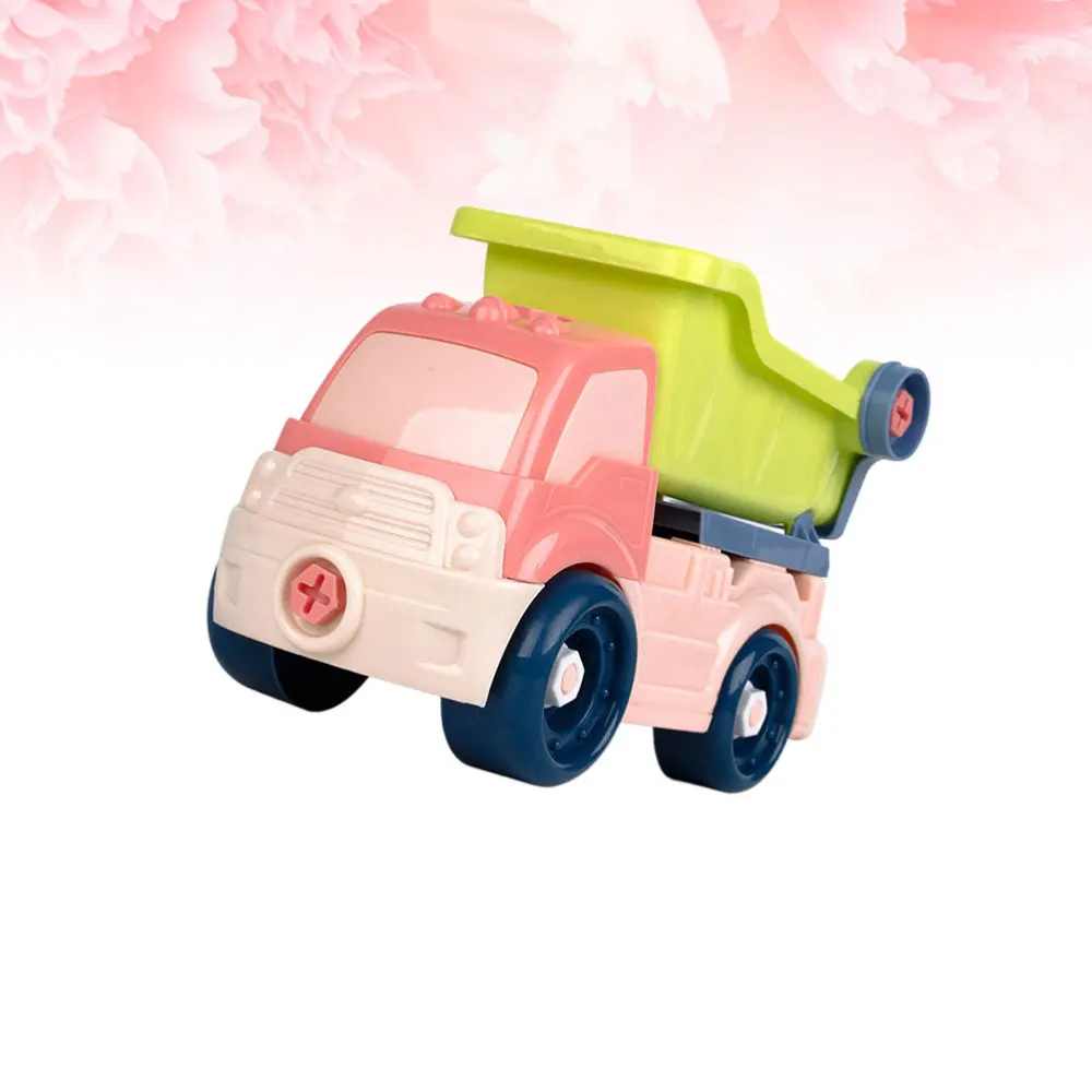

1pc Children Cartoon Diy Truck Multi-function Detachable Assembly Vehicle Puzzle Assembly (Transport Cart with Disassemb