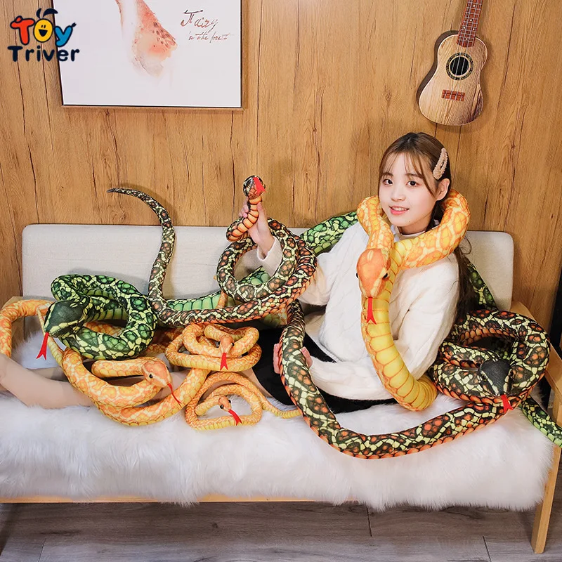 

Kawaii Simulated Snakes Plush Toys Giant Boa Cobra Long Stuffed Animals Doll Baby Girls Kids Children Birthday Gift Room Decor