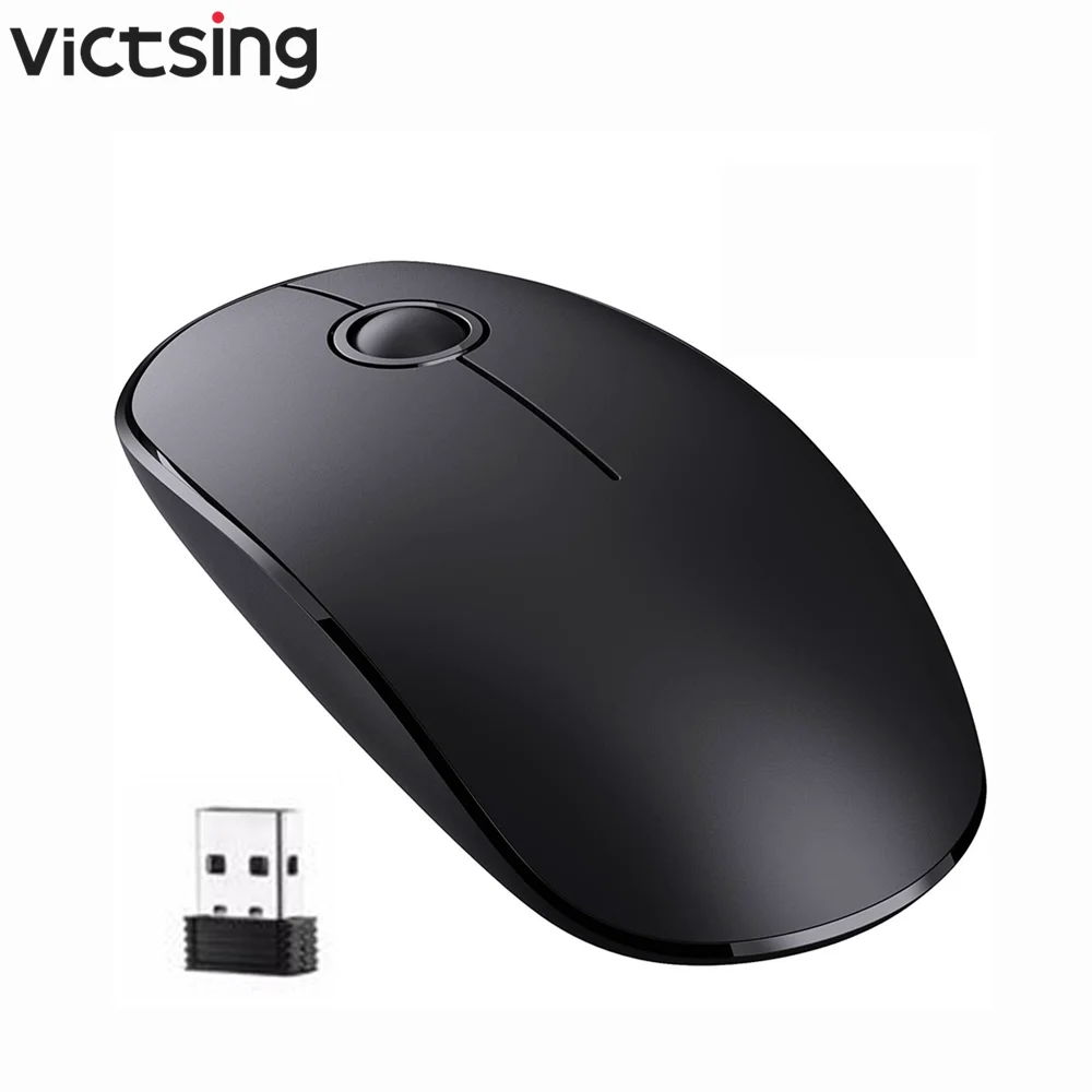 VicTsing тонкая беспроводная мышь 2 4G бесшумная с нано приемником портативные