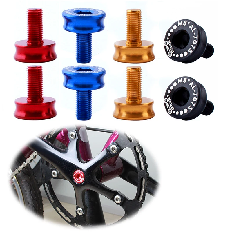 

2Pcs M8 Bicycle Crank Bolts Colorful Aluminum Alloy MTB Road Bike Disc Screws Bottom Bracket Axle Crank Bolts Cycling Accessory