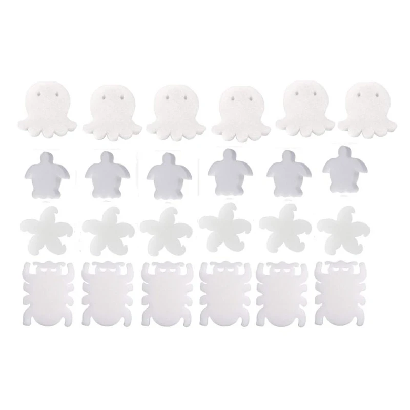 

24 Pcs Oil Absorbing Scum Sponge, Reusable Oil Slime Grime Scum Remover for Swimming Pool, Hot Tub and Spa (4 Shapes)