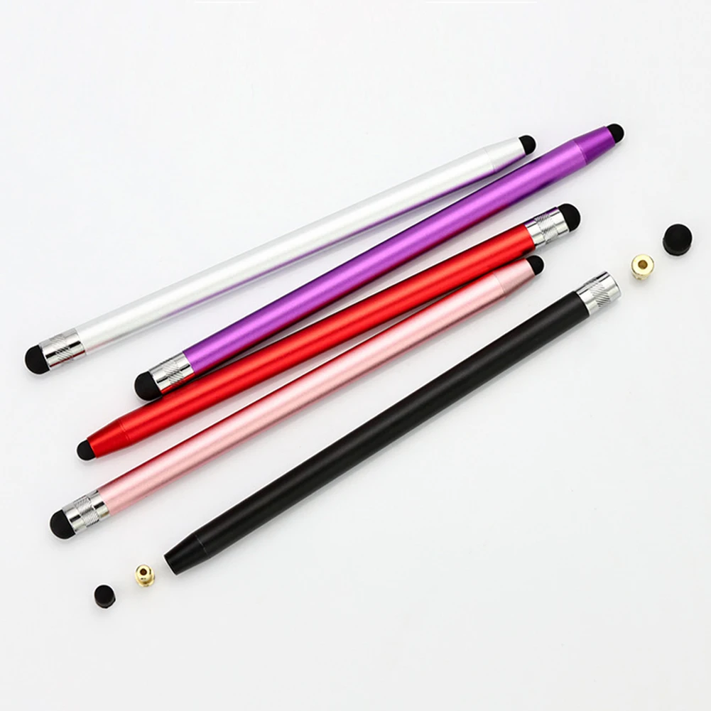 

2 in 1 Rubber Tips Stylus Pencil Touch Pen Screen Pen Thin Capacitive Stylus Pen for iPhone Android Device Tablet