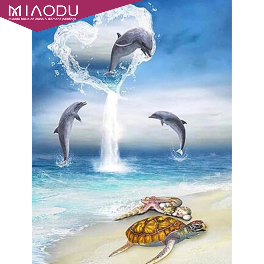 Miaodu Diy алмазная живопись животное Алмазная вышивка крестиком картины черепахи