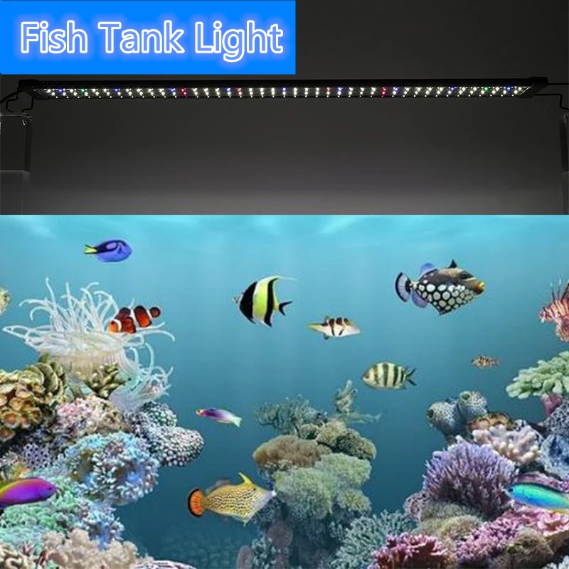 

Светодиодный 91 см AC100-240V 23 Вт аквариумный светильник ing 100-105 см аквариум светильник с выдвижной кронштейны 129 светодиодный s, полный спектр, ла...