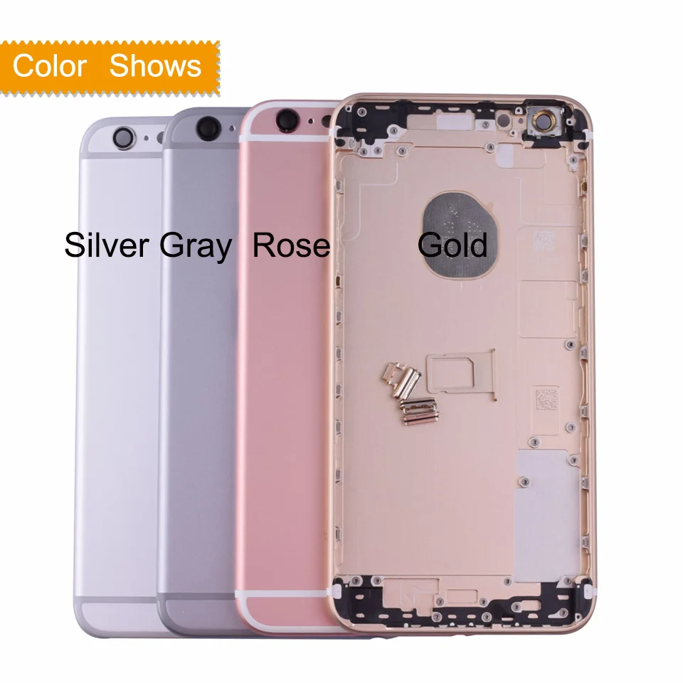 Задняя крышка для iPhone 6 6s Plus крышка батареи с боковыми клавишами SIM лоток для iPhone6 задняя дверь Корпус чехол