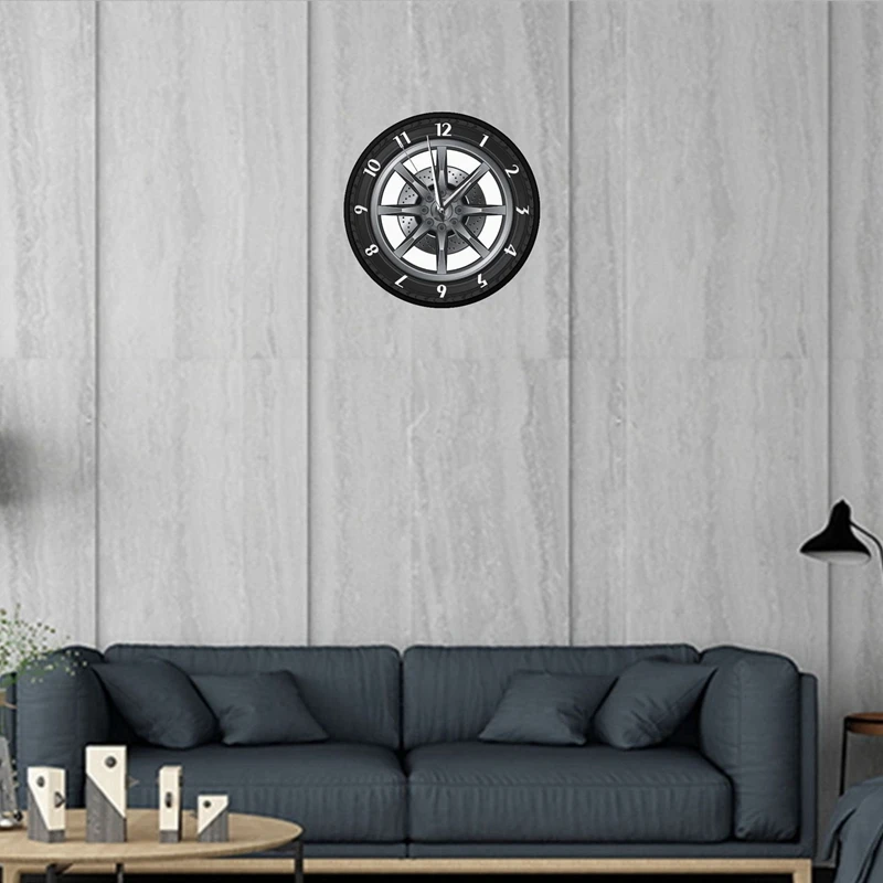 Автосервис ремонт гаража владелец колеса шины на заказ Авто настенные часы | Дом