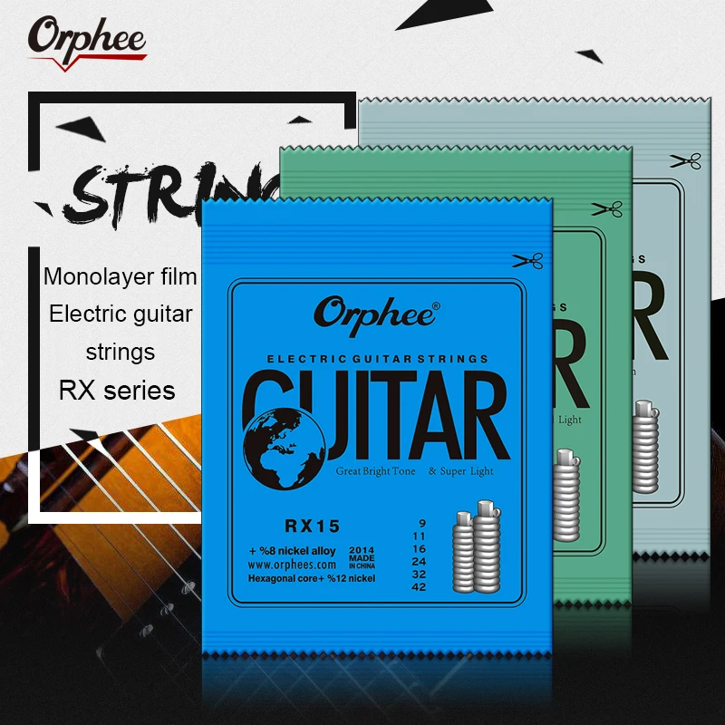 Orphee 1 комплект Электрогитары струны RX15/RX17/RX19 Аксессуары для гитары