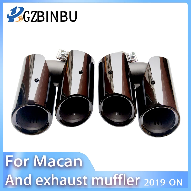 Пара наконечников глушителя наконечник выхлопной трубы для Porsche Macan глушитель 2020
