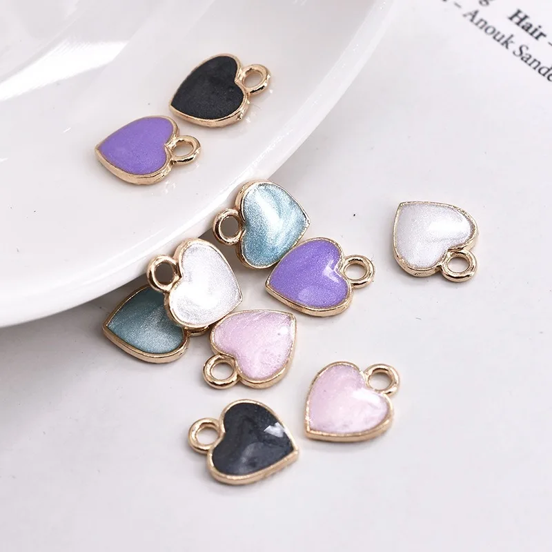 

10 Pcs Diy Accessories Cartoon Love Simple Pendant Earring Material
