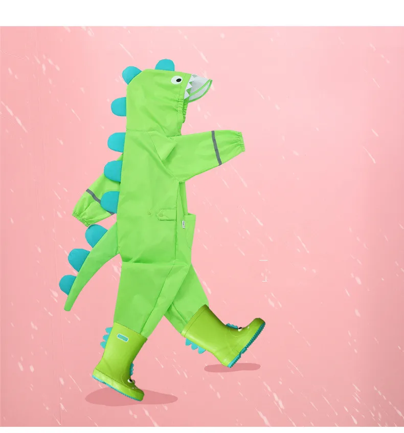 Детское пальто для мальчиков и девочек 80 125 см непромокаемое с капюшоном детей