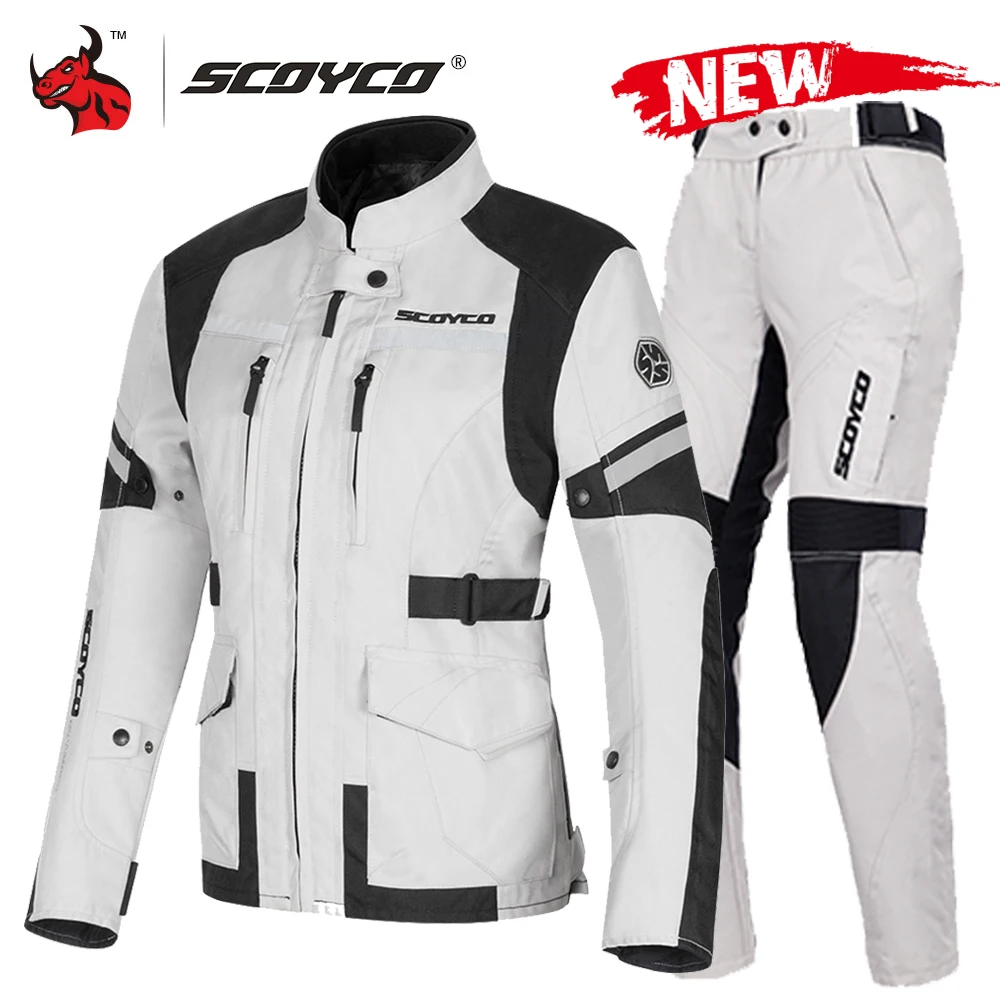 

SCOYCO Motorcycle Jacket Men Women Jaqueta Motocross Jacket+Ptans Moto Jacket Waterproof With Removeable Linner NEW For 4 Season