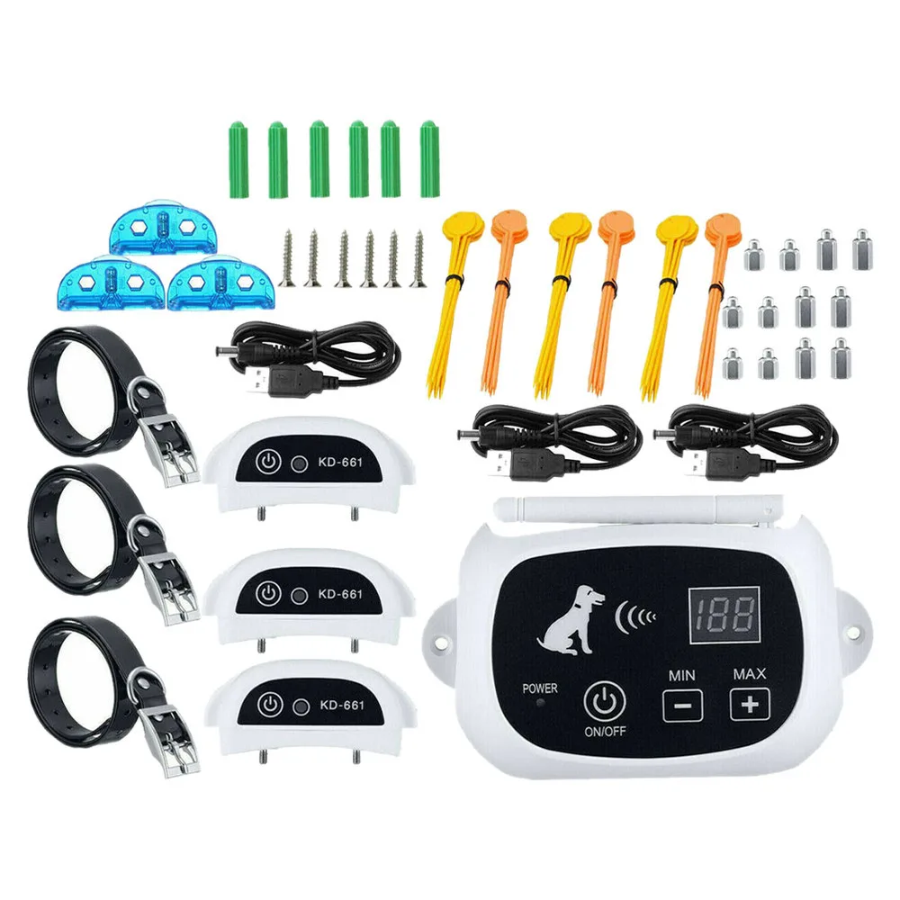 

1 Set Electronic Pet Supplies Yard Wireless Fence Dog Taming Kit US Plug