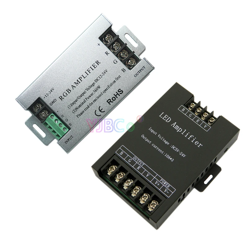 

DC5-24V Iron shell 360W RGB led Amplifier Controller Signal Repeater 360W for 3528 /5050 RGB Led strip light